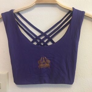 Criss cross back yoga bra brand new